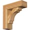 Ekena Millwork Merced Block Rough Sawn Bracket w/ Offset Brace, Western Red Cedar, 6"W x 18"D x 18"H BKT0604X18X18MRC05RWR - alternate 1